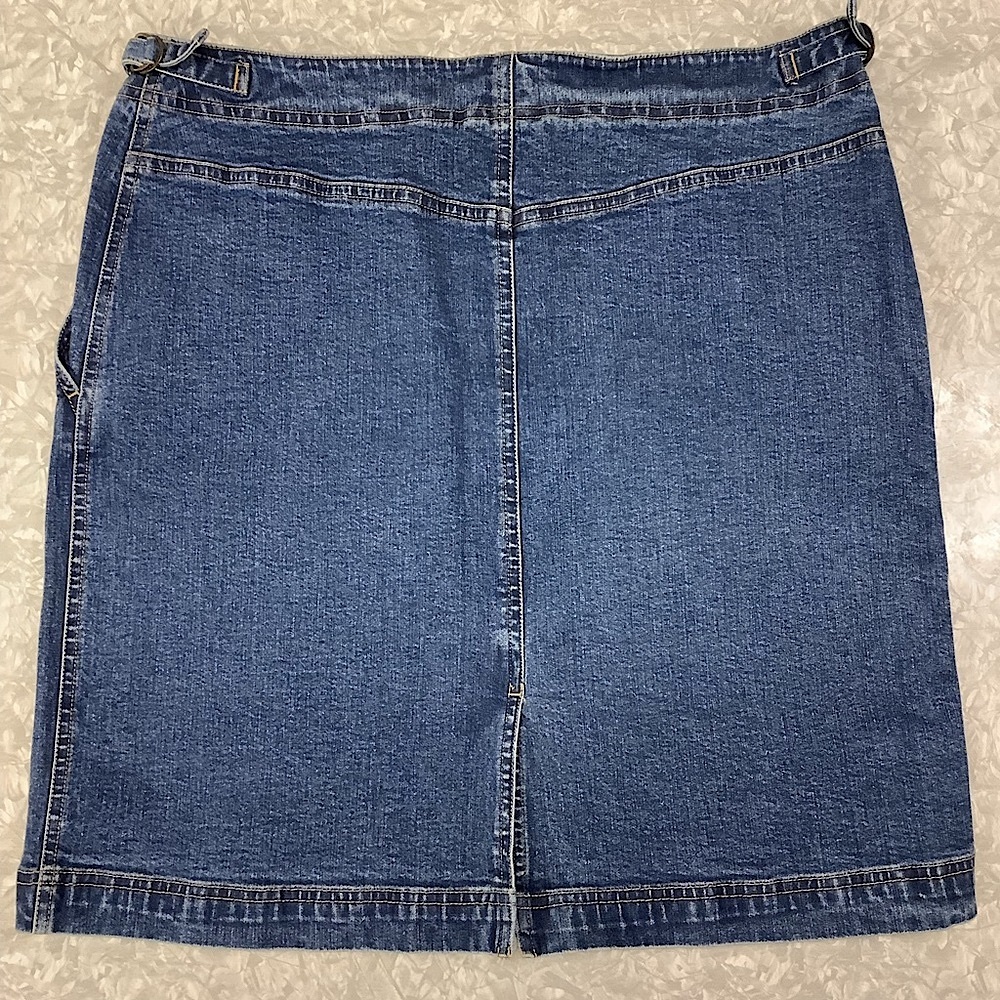 Lauren Jeans Co. Ralph Lauren High Waisted Stretch Denim Skirt, Size 12 - Picture 2 of 9